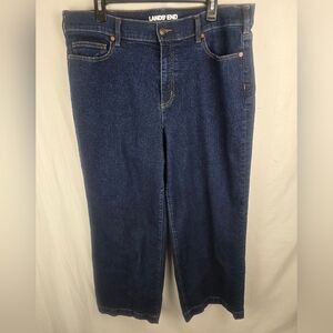 Lands' End Women's Blue Wide Leg Jeans Sz 18W